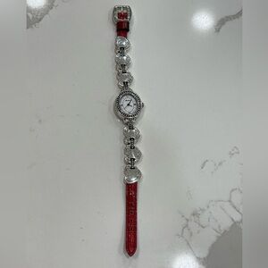 BRIGHTON RED OR BLACK LEATHER TYLER WATCH
